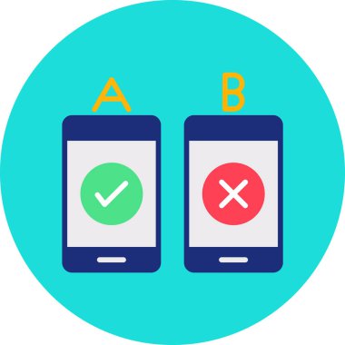 Akıllı telefonun işaretli vektör düz tasarımı