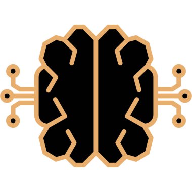 beyin ikonu vektör illüstrasyonu