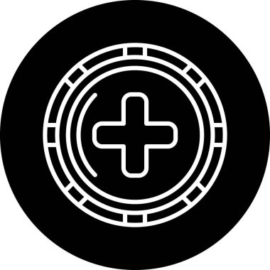 Tek bir madeni para simgesinin vektör çizimi