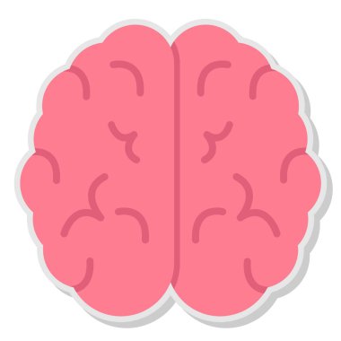 Beyin simgesi, vektör illüstrasyonu