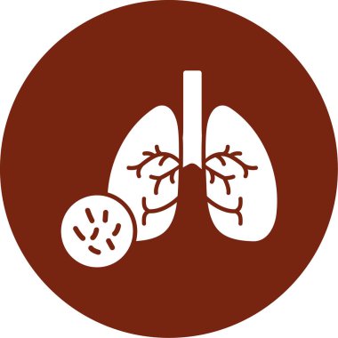 Ciğerler. Web simgesi basit illüstrasyon