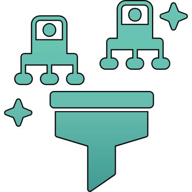 Robot simgesinin vektör illüstrasyonu