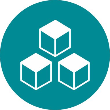 Kutu. Web simgesi basit illüstrasyon