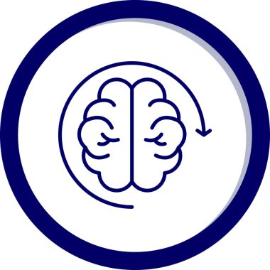 Basit tasarımda beyin vektör simgesi