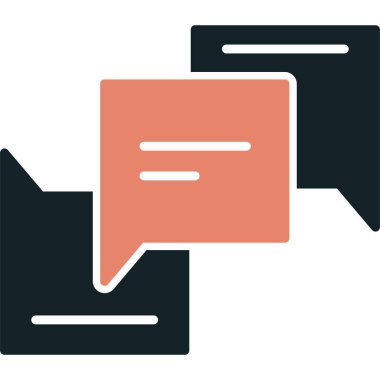 Arkaplanda sohbet simgesi izole edildi, vektör illüstrasyonu