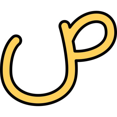 çizgi film doodle harf u