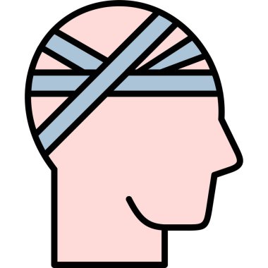 insan beyni simgesi ile doldurulmuş - özet biçimi