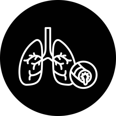 akciğer simgesi vektör illüstrasyonu