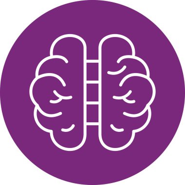 beyin ikonu vektör illüstrasyonu