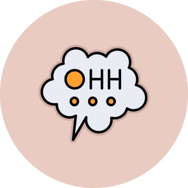 Bulut kabarcığı ikonu vektör çizimi tasarımı