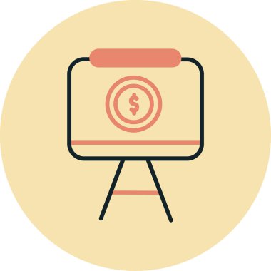 İş ve finans ikonu kavramının vektör illüstrasyonu