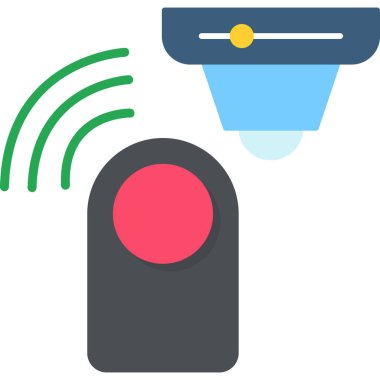 cctv güvenlik sistemi simgesi düz biçimli