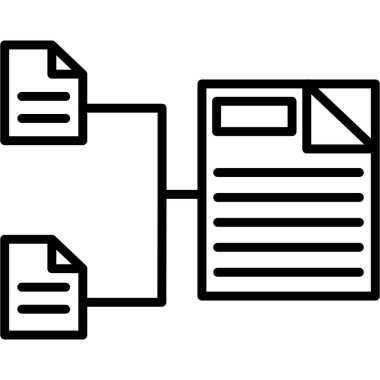 dosya dizini simgesi dış hat vektörü. belge dizini