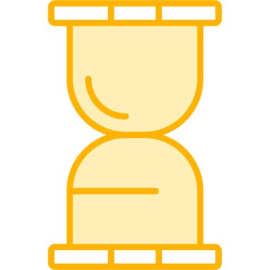 Sarı ve beyaz çizgi film ikonunun vektör çizimi