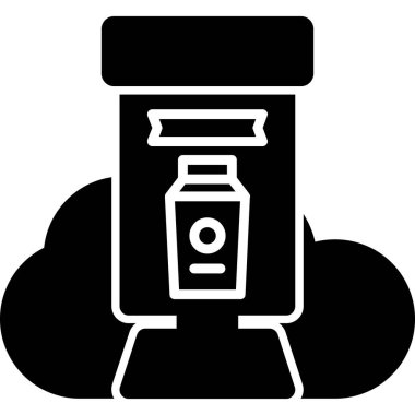 yiyecek ve içecek web simgesi, vektör illüstrasyonu