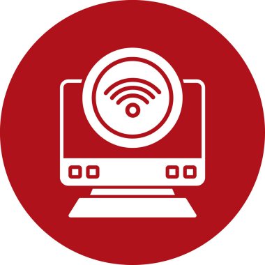 Kablosuz. Web simgesi basit illüstrasyon