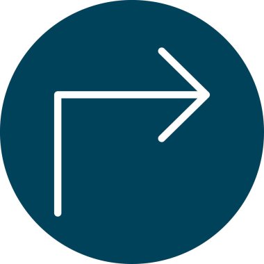 Web, mobil uygulama, vektör illüstrasyonu için doğru yön simgesi