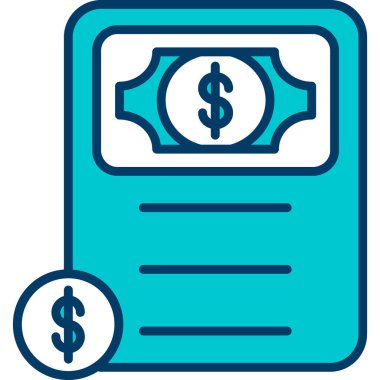 Dolar gagası ikon vektör illüstrasyonu