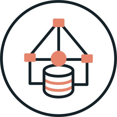 veritabanı. Web simgesi basit illüstrasyon