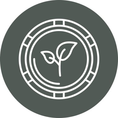 Bir bitki simgesinin vektör illüstrasyonu