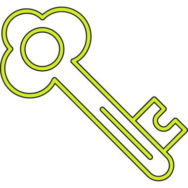 Anahtar simgesi vektör illüstrasyonu