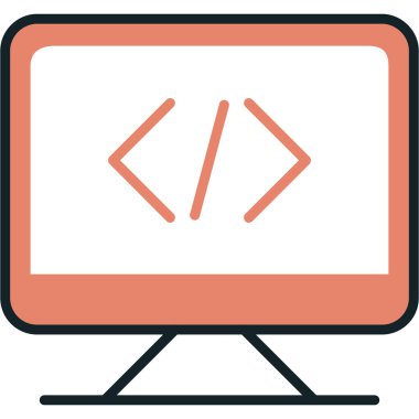 Bilgisayar. Web simgesi basit tasarım