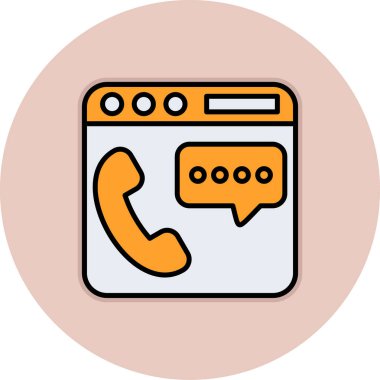 Telefon simgesinin vektör illüstrasyonu