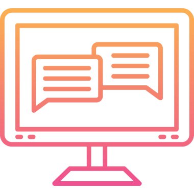 Dizüstü bilgisayar simgesi vektör çizimi