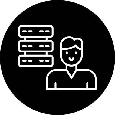 Bir insan simgesinin vektör illüstrasyonu