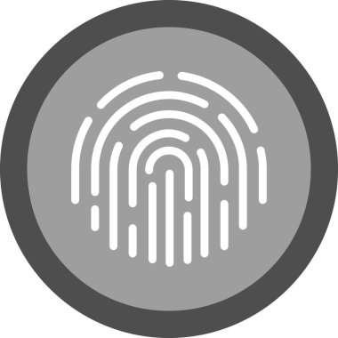 parmak izi simgesi, vektör çizimi