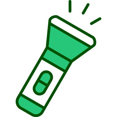 Yeşil ve mavi bir kalemin vektör çizimi