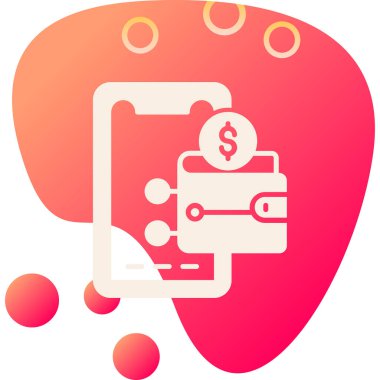 Para için. Basit arkaplana sahip simge