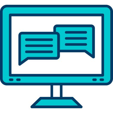 bilgisayar ekranı simgesi, vektör illüstrasyonu