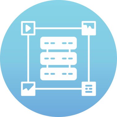 şebeke. Web simgesi basit illüstrasyon