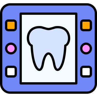 Diş Bakımı simgesi, vektör illüstrasyonu