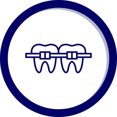 diş simgesi vektör illüstrasyonu