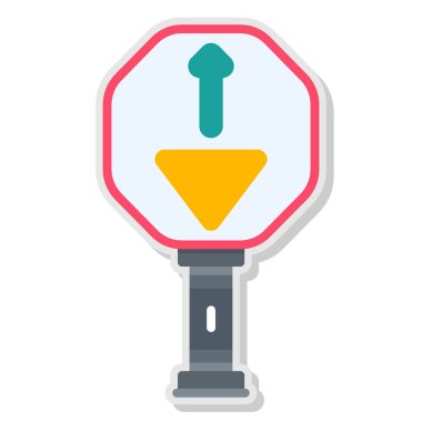 trafik işareti vektör düz simgesi