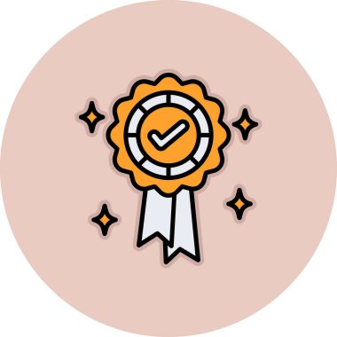 Ödül Rozeti. Basit illüstrasyon