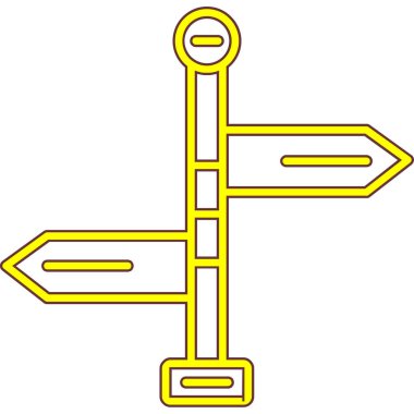 Yol tabelası. Web simgesi