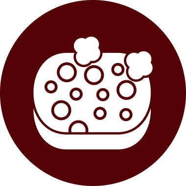 Çikolatalı kek ikonu vektör illüstrasyonu