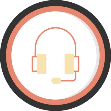 Kulaklık. Web simgesi basit illüstrasyon