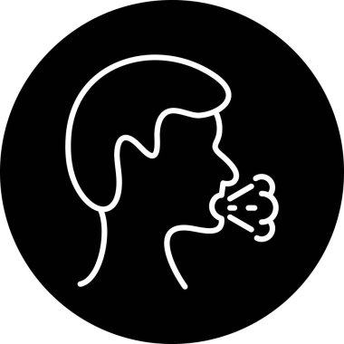 Sigara ikonunda sigara ve sigara taşıyan bir adam. vektör illüstrasyonu