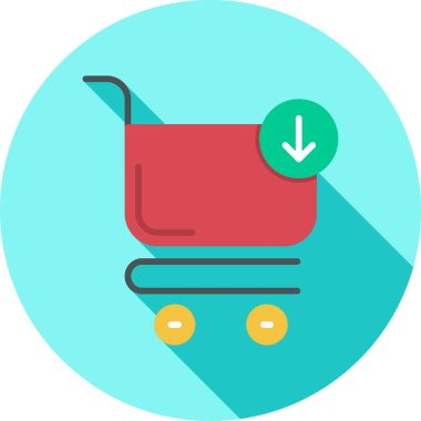 Alışveriş arabası vektör simgesi