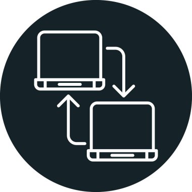 dizüstü bilgisayar simgesi. Web için basit dizüstü bilgisayar vektör simgeleri çizimi