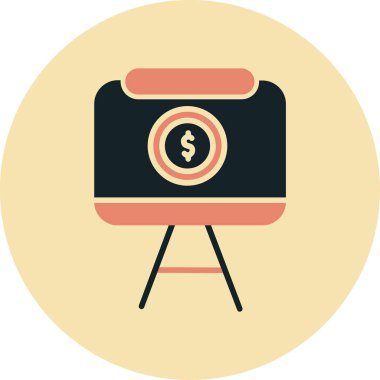 Para için. Web simgesi basit illüstrasyon