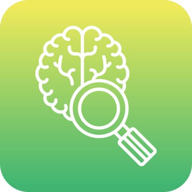 Beyin vektörü simgesi tasarımı çizimi