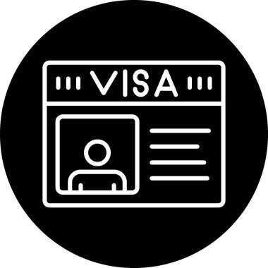 Vize vektör simgesi