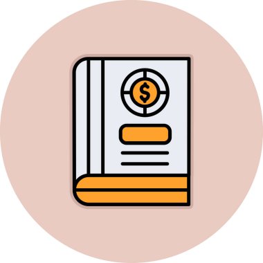 Dolar işareti olan bir belgenin vektör illüstrasyonu