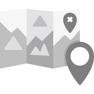 navigasyon konumu simgesi, vektör illüstrasyonu beyaz arkaplanda izole edildi