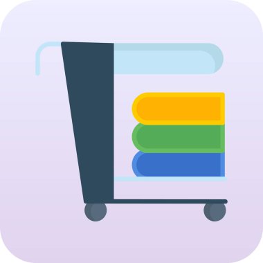 Alışveriş arabası simgesi vektör illüstrasyon grafik tasarımı